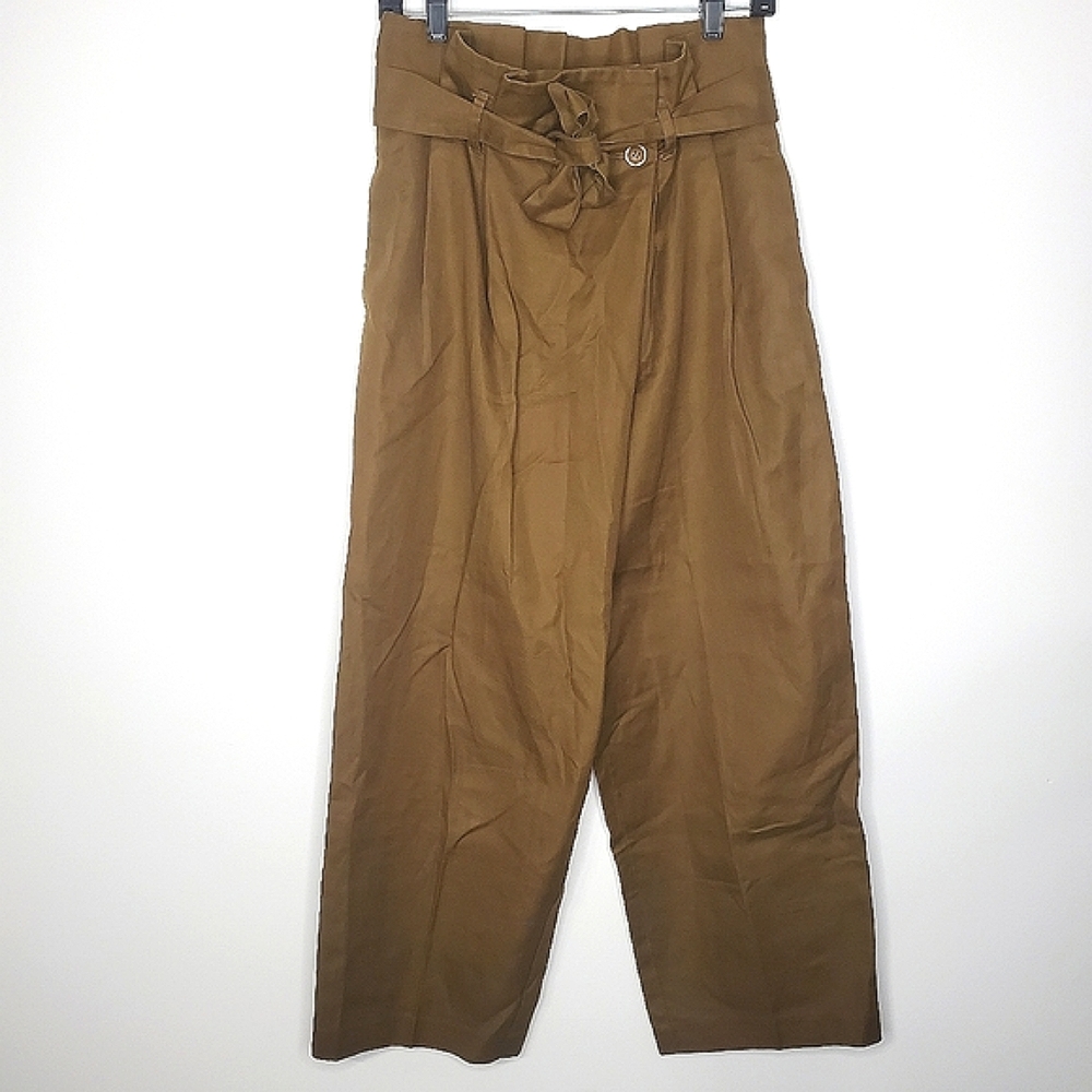 18) ZARA Paperbag Waistband Wide Leg Sz. M